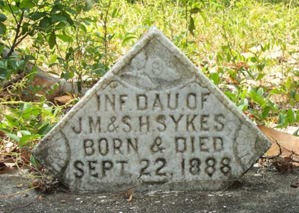 Infant Daughter Sykes Gravestone Photo