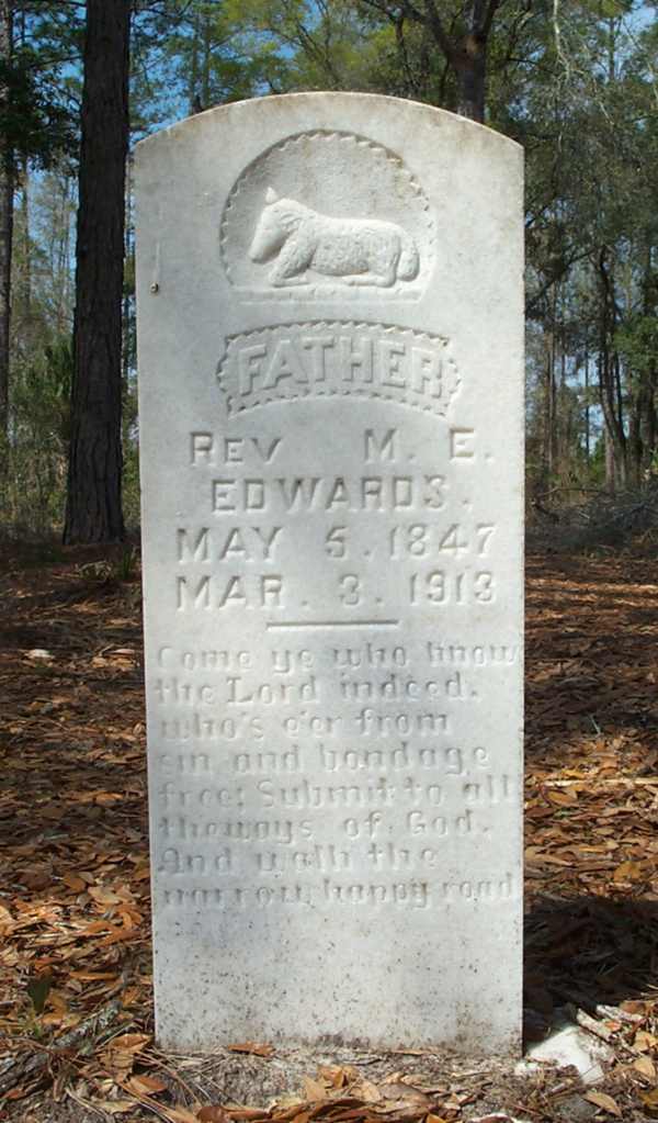 M.E. Edwards  Gravestone Photo