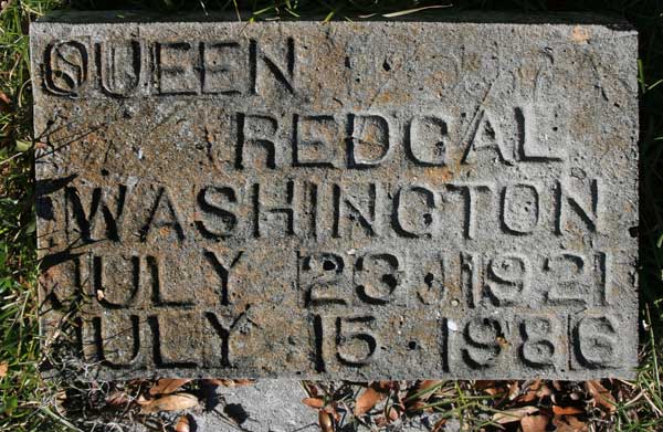 QUEEN  REDGAL WASHINGTON Gravestone Photo