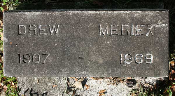 DREW MERRIEX Gravestone Photo
