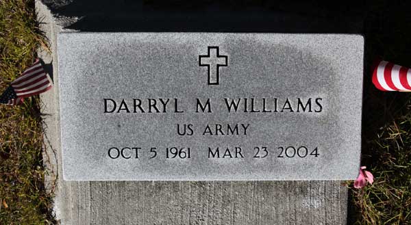 DARRYL M. WILLIAMS Gravestone Photo