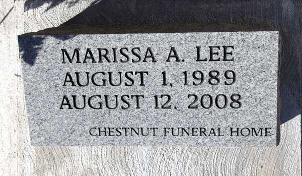 MARISSA A. LEE Gravestone Photo