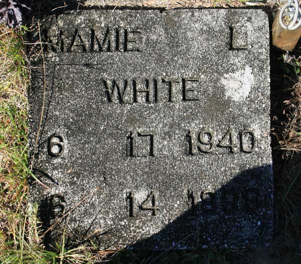 MAMIE L. WHITE Gravestone Photo