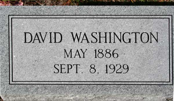 DAVID WASHINGTON Gravestone Photo
