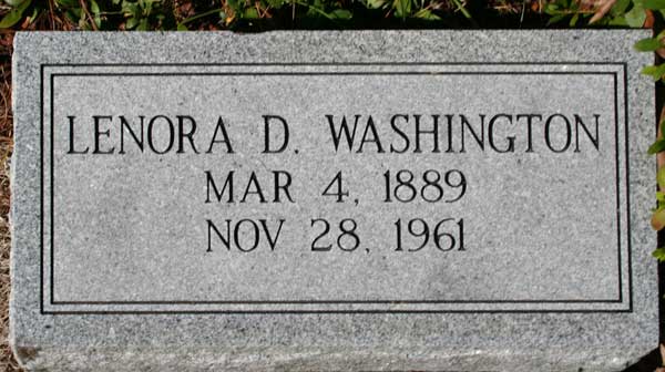 LENORA D. WASHINGTON Gravestone Photo