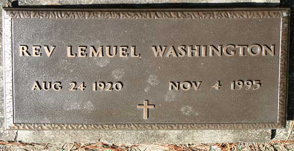 LEMUEL WASHINGTON Gravestone Photo