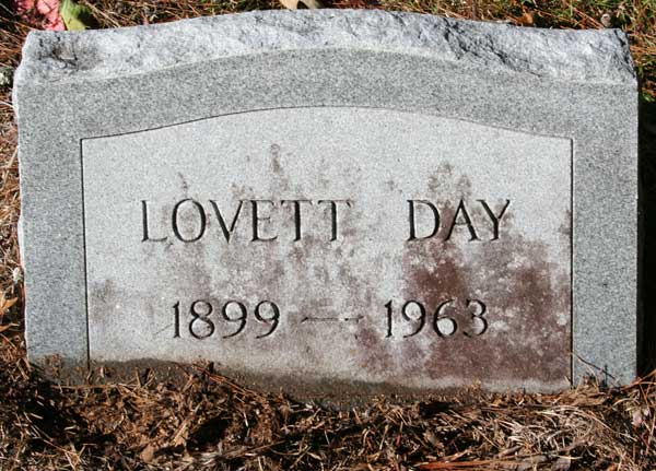 LOVETT DAY Gravestone Photo