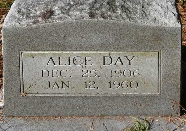 ALICE DAY Gravestone Photo