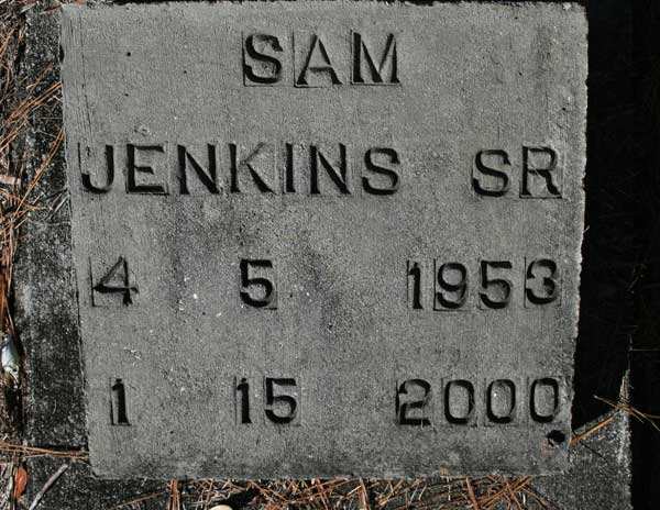 SAM JENKINS Gravestone Photo