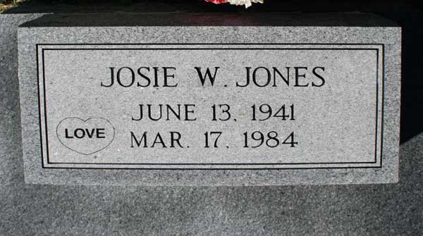 JOSIE LEE JONES Gravestone Photo