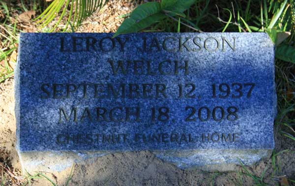 LEROY JACKSON WELCH Gravestone Photo