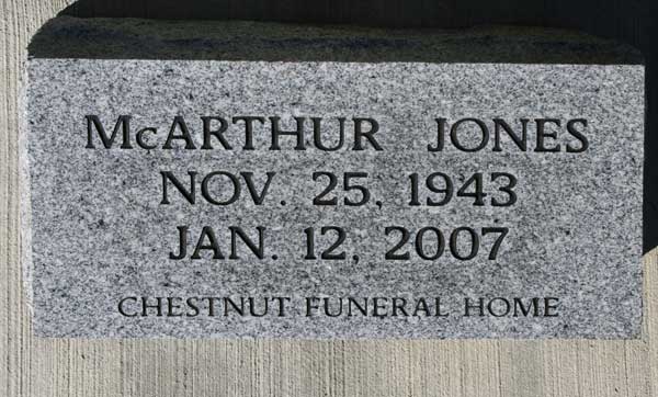 McARTHUR JONES Gravestone Photo