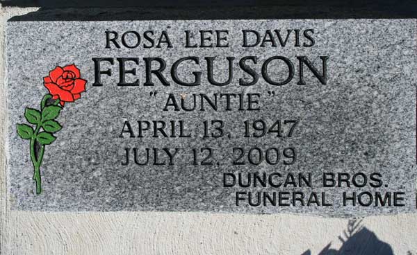 ROSA LEE DAVIS FERGUSON Gravestone Photo