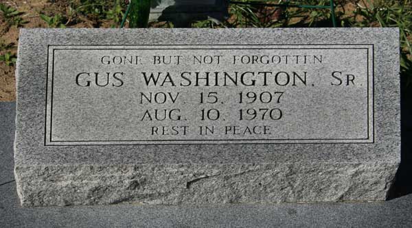 GUS WASHINGTON Gravestone Photo