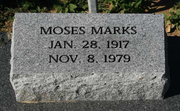 MOSES MARKS Gravestone Photo