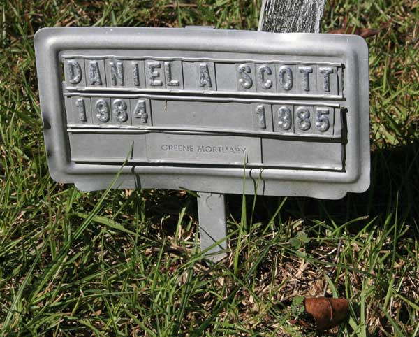DANIEL A. SCOTT Gravestone Photo
