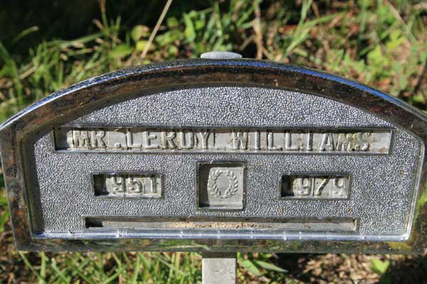 LEROY WILLIAMS Gravestone Photo