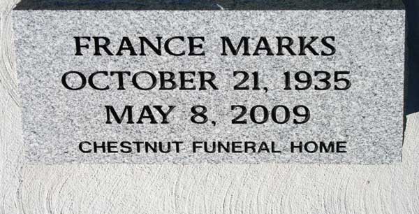 FRANCE MARKS Gravestone Photo