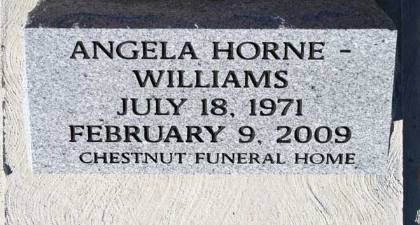 ANGELA HORNE WILLIAMS Gravestone Photo
