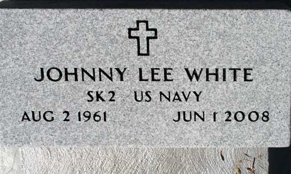 JOHNNY LEE WHITE Gravestone Photo