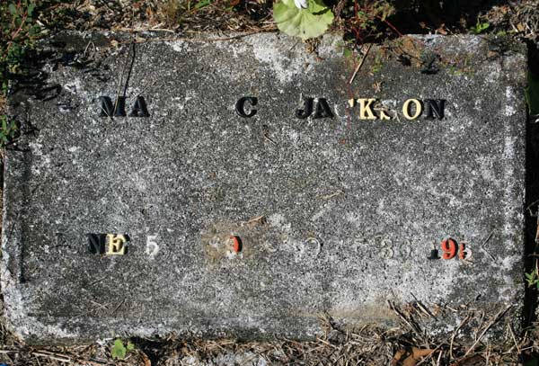 JACKSON Gravestone Photo