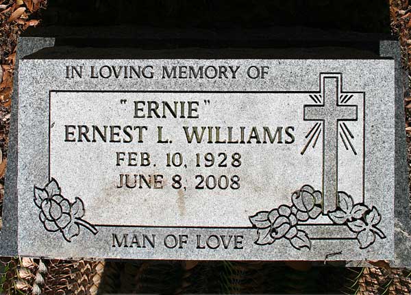 Ernest L. Williams Gravestone Photo