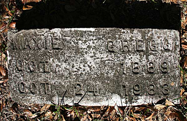 Maxie Gregg Gravestone Photo