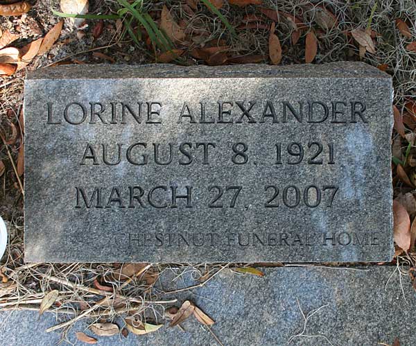 Lorine  Alexander Gravestone Photo