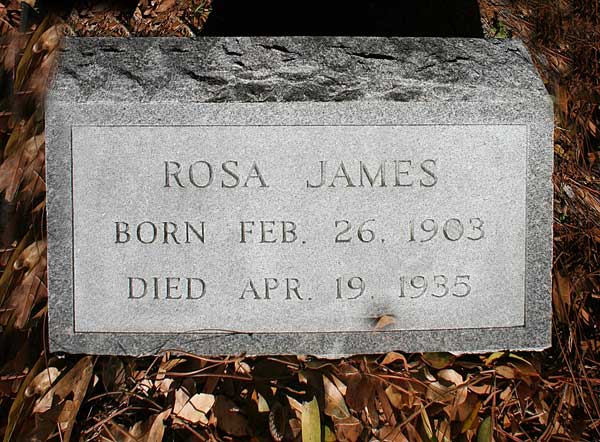 Rosa James Gravestone Photo