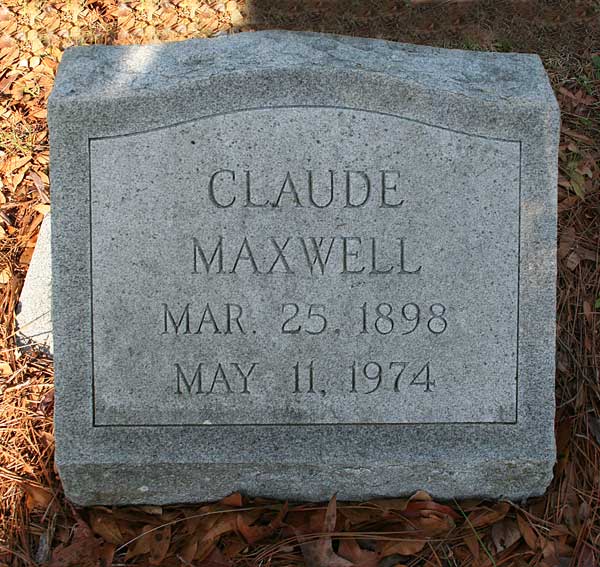 Claude Maxwell Gravestone Photo