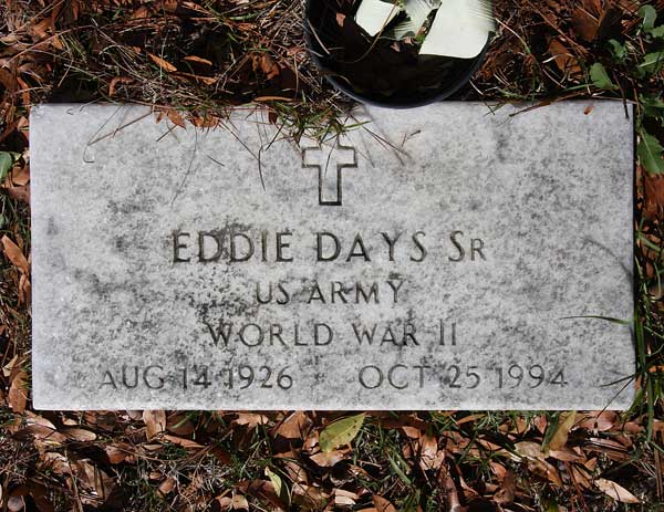 Eddie Days Gravestone Photo