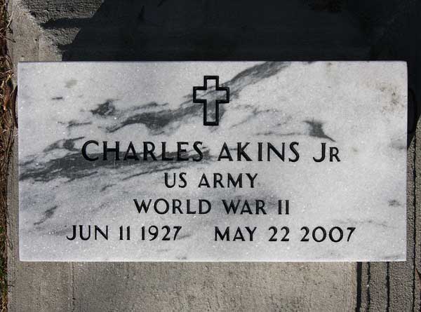 Charles Akins Gravestone Photo