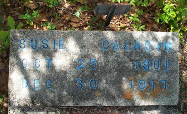 Susie Calhoun Gravestone Photo