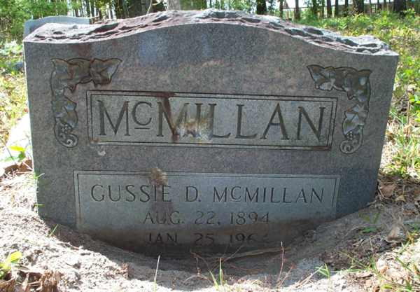 Gussie D. McMillan Gravestone Photo