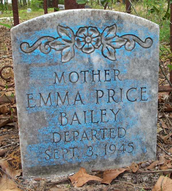 Emma Price Bailey Gravestone Photo
