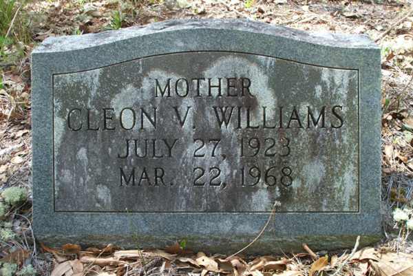 Cleon V. Williams Gravestone Photo