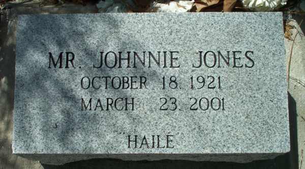 Johnnie Jones Gravestone Photo