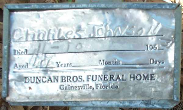 Charles Johnson Gravestone Photo