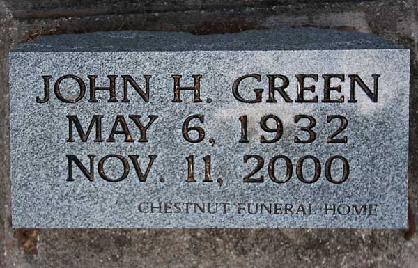 John H. Green Gravestone Photo