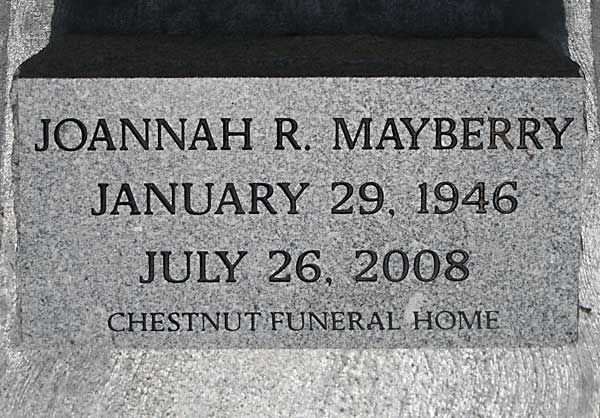 Joannah R. Mayberry Gravestone Photo