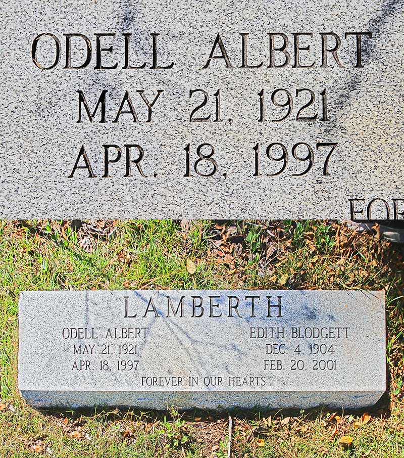 Odell Albert Lamberth Gravestone Photo