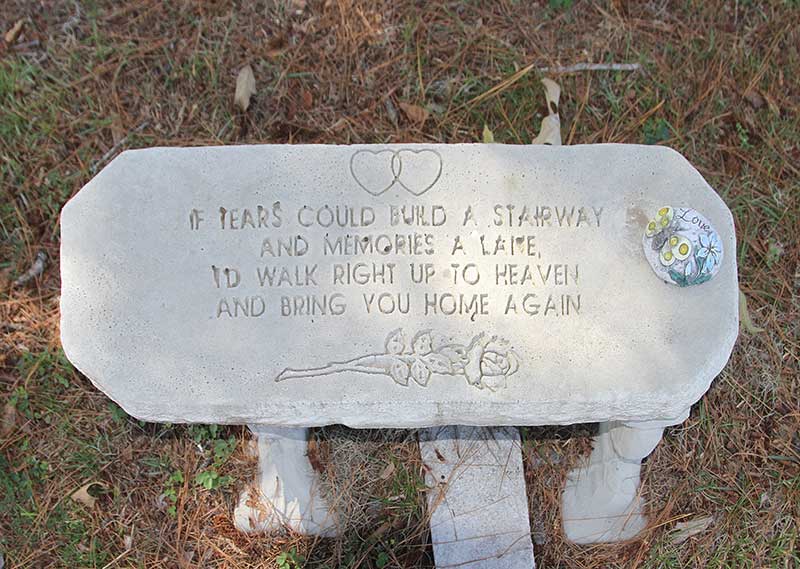  Bench Gravestone Photo
