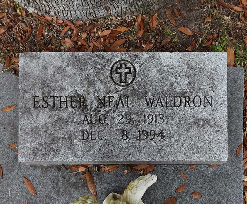 Esther Neal Waldron Gravestone Photo