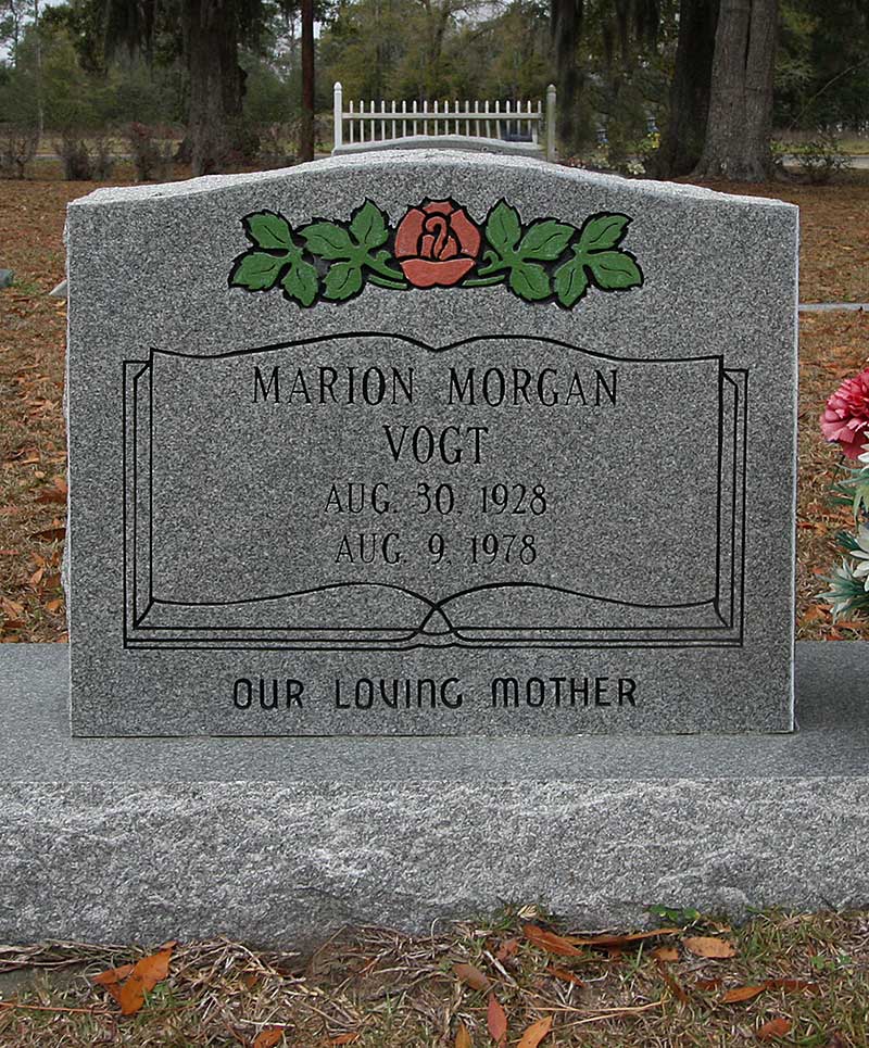 Marion Morgan Vogt Gravestone Photo