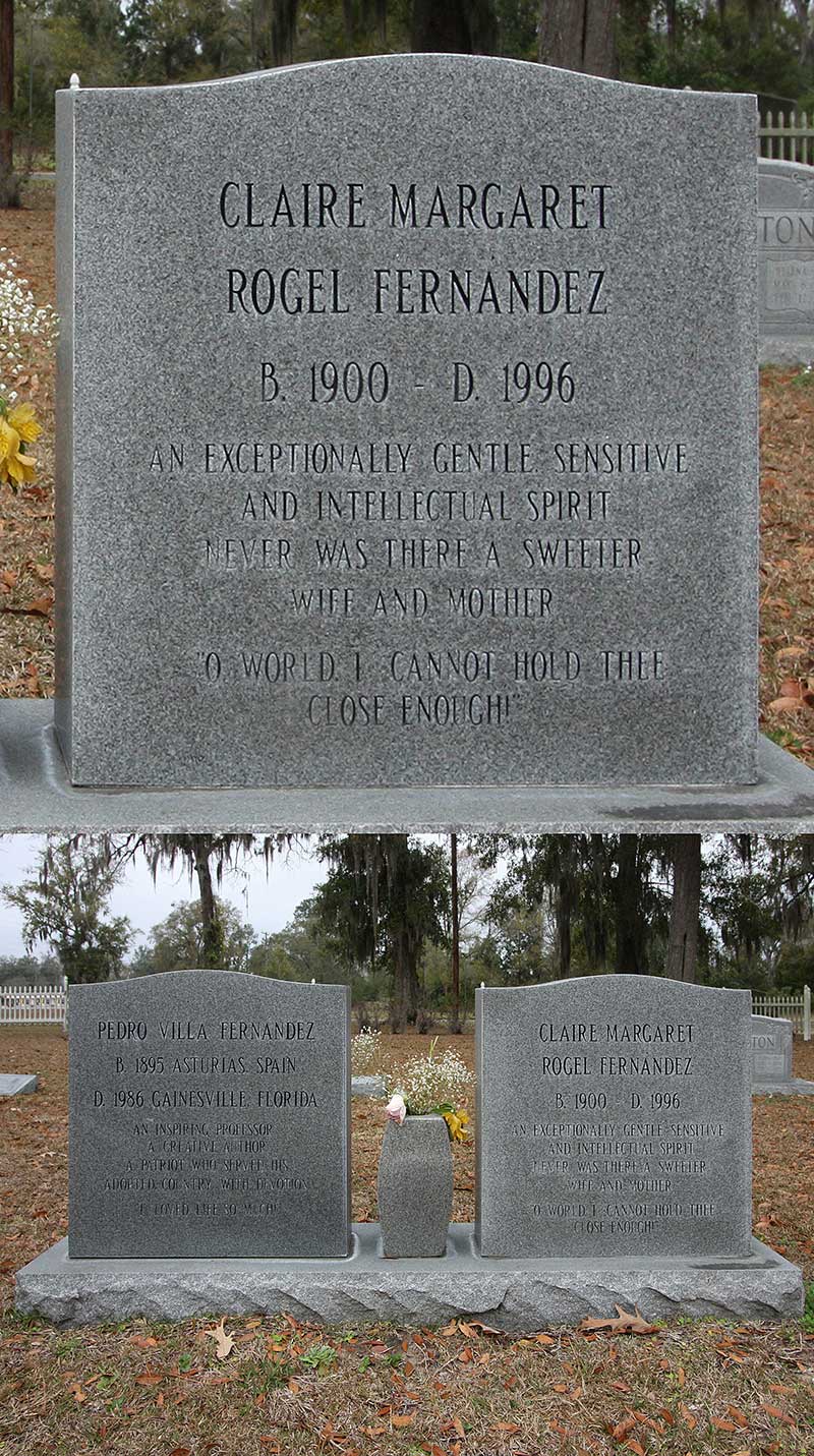 Claire Margaret Rogel Fernandez Gravestone Photo