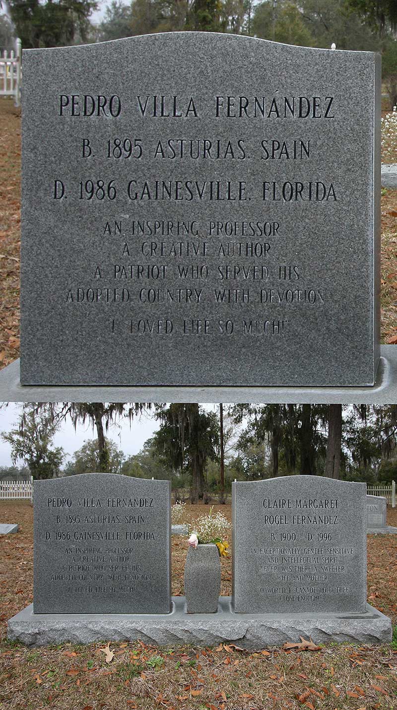 Pedro Villa Fernandez Gravestone Photo