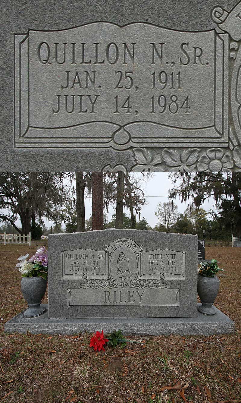 Quillon N Riley Gravestone Photo