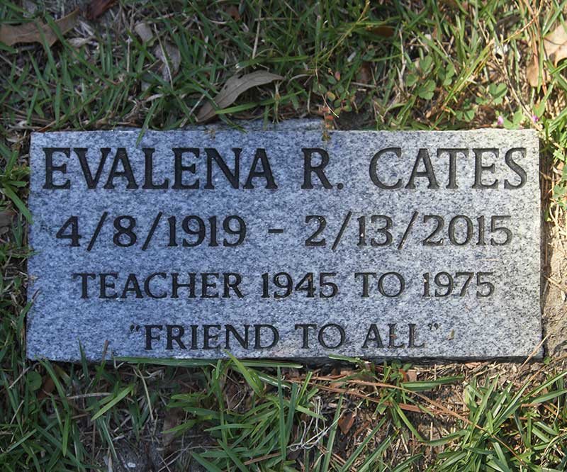 Evalena R Cates Gravestone Photo