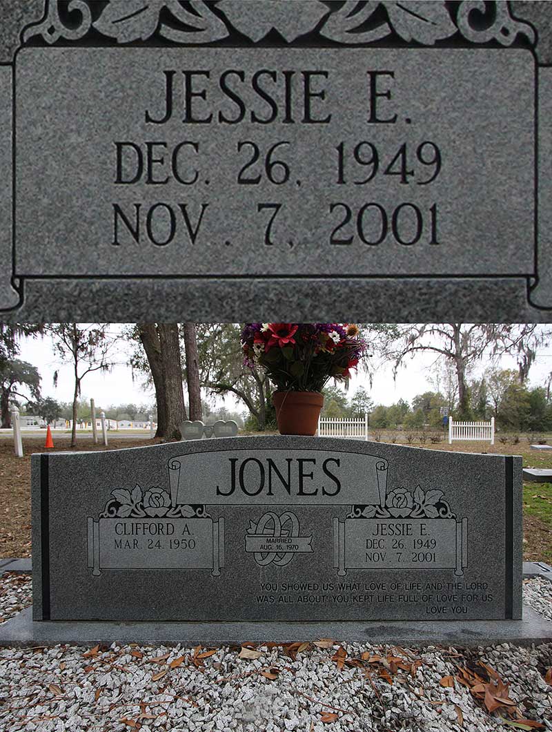 Jessie E Jones Gravestone Photo