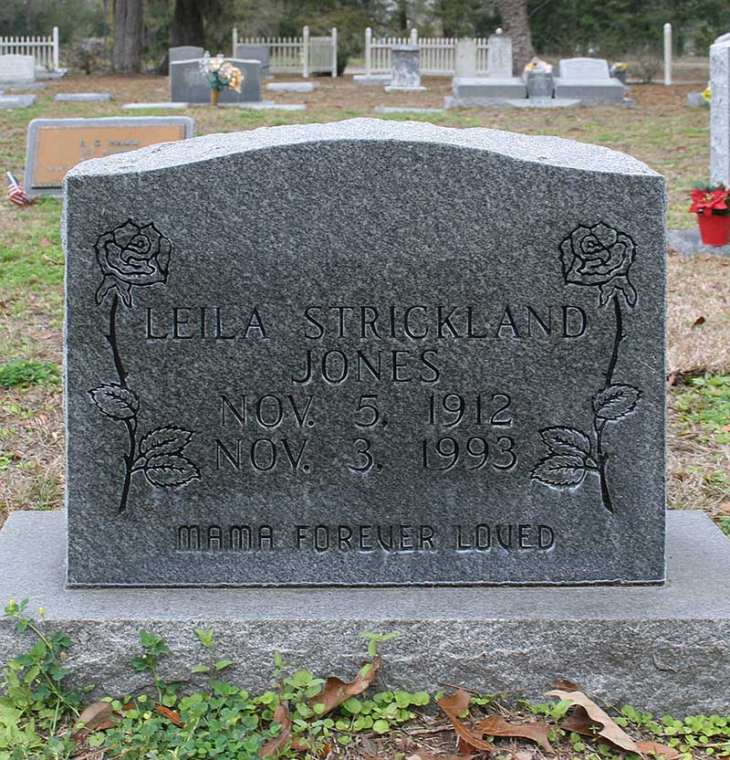 Leila Strickland Jones Gravestone Photo